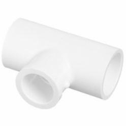SCH 40 PVC Reducing Tee, 1 inch x 1 inch x 1/2 inch, Socket x Socket x Socket