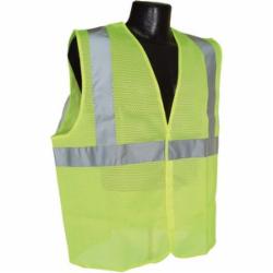 Radians SV2 Economy Class 2 100% Polyester Mesh Safety Vest, 2X, High Visibility Green