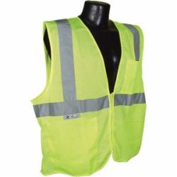 Radians SV2Z Economy Class 2 100% Polyester Mesh Safety Vest, 2X, High Visibility Green