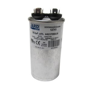 Mars® 129 Single Section Round Motor Run Capacitor, 30 MFD, 440VAC