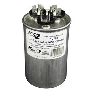 Mars® 129 Dual Round Motor Run Capacitor, 5 to 35 MFD, 440VAC