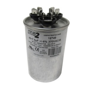 Mars® 120 Dual Round Motor Run Capacitor, 7.5 to 45 MFD, 370VAC