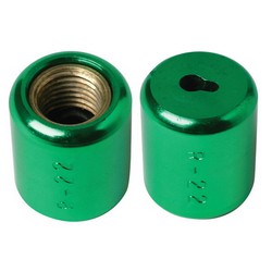 Novent® NGR222PK Tamper Resistant Locking Cap For Service Valve R22, 1/4 inch Threaded, Green; 20/Carton, 2/Blister Pack