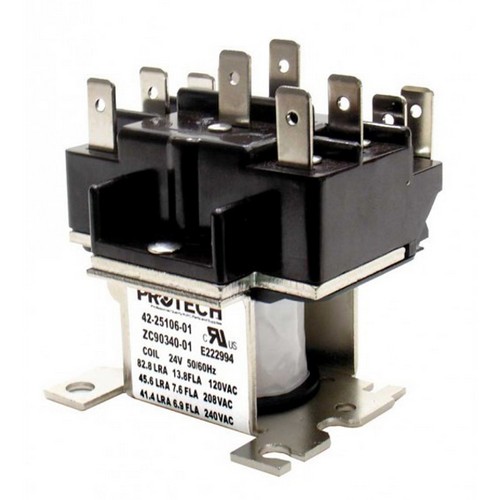 Rheem 42-25106-01 2-Pole Defrost Relay, 24VAC, DPDT