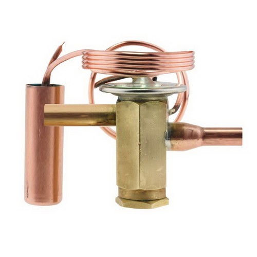 Protech 611027 Expansion Valve With Bleed Port, 3/8 inch x 3/8 inch Sweat, 1 tons