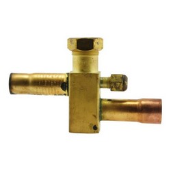 Parker 61-21368-05 Liquid Line Brass Service Valve, Sweat ODF x Sweat ODF, 3/8 inch x 3/8 inch