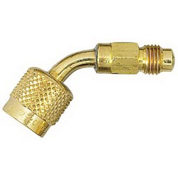 Yellow Jacket® 19173 45 Deg R-410A Quick Couplers, 5/16 inch x 1/4 inch, Female QC x Male Flare