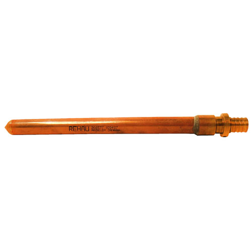 Rehau® Straight Copper Stub-Out Bracket, 1/2 inch x 8 inch