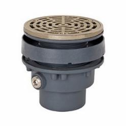 SawHorse 832-35D Finish Line™ Ductile Iron On-Grade Adjustable Floor Drain With Round Ring And Strainer, 3 inch No-Hub; 1/Case