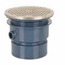 SawHorse 852-4PBR 852 PVC Adjustable Cleanout With Round Polished Brass Ring And Cover, 4 inch Hub