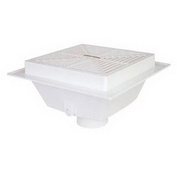 Sioux Chief® SquareMax™ PVC Floor-Mounted Utility Sink with Grate, 8 5/16 inch x 3 inch x 4 inch