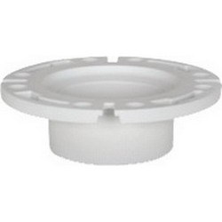 TKO™ 886-4P Open One-Piece Flush to Floor PVC Closet Flange, 4 inch, Hub