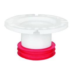 PushTite™ 886-GP One-Piece PVC Closet Flange With Extended Outlet, 4 inch, Gasket, White