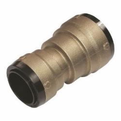 SharkBite® SB014135 DZR Brass Reducing Coupling, 1-1/2 inch x 1-1/4 inch, Push-Fit x Push-Fit