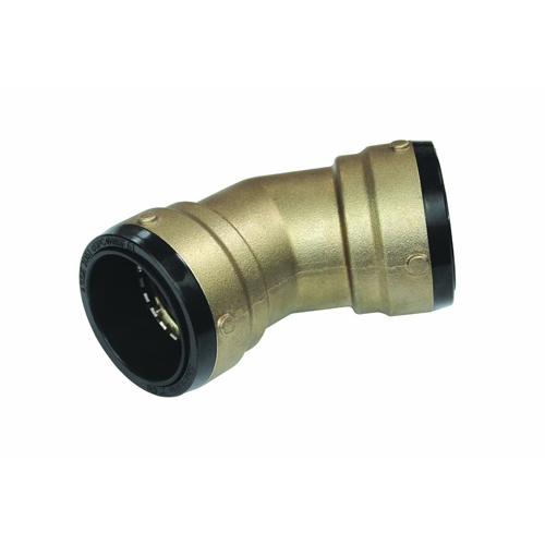 SharkBite® 2XL 45 Deg. Brass Lead-Free Elbow, 2 inch x 2 inch, Push-Fit x Push-Fit