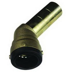 SharkBite® 2XL 45 Deg. Brass Lead-Free Street Elbow, 2 inch x 2 inch, Push-Fit x Push-Fit