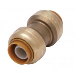 SharkBite® Brass Straight Coupling, 1/2 inch x 1/2 inch