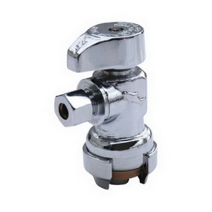 Sharkbite® Brass Angle Stop, 1/2 inch x 1/4 inch OD, SharkBite® x Compression, Chrome Plated
