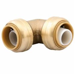 SharkBite U244 DZR Brass Elbow, 1/4 inch x 1/4 inch, Push-Fit x Push-Fit