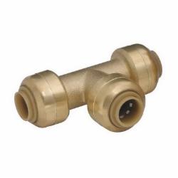 SharkBite® U358 DZR Brass Tee, 1/4 inch x 1/4 inch x 1/4 inch, Push-Fit x Push-Fit x Push-Fit