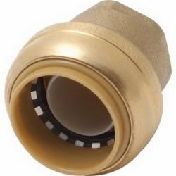 SharkBite® U518 DZR Brass Push-Fit End Stop, 3/4 inch x 1.32 inch