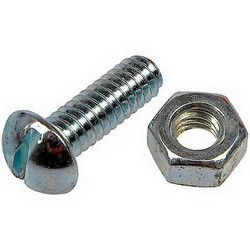 Stove Bolt with Nut, 1/4 inch x 1 inch