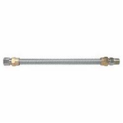 Dormont® Series 20 Stainless Steel Gas Heater Connector, 1/2 inch x 1/2 inch x 24 inch, MIP x MIP