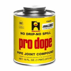 Pro Dope® Lead-Free Thread Sealant, 1 pt Screw Cap Can With Brush, Gray; 12/Case