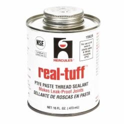 Real Tuff™ Lead-Free Thread Sealant, 1 pt Screw Cap Can With Brush, White; 12/Case