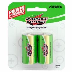 Interstate Batteries DRY0015 C Alkaline Batteries, 1.5V, 8350mAh; 2/Pack