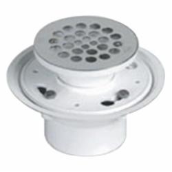 IPS® 4855S Low Profile Round PVC Floor/Shower Drain With Reversible Clamping Ring, 2 inch or 3 inch, Solvent Weld, Stainless Steel