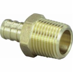 Brass PEX Insert Adapter, 1 inch x 3/4 inch, PEX Barb x MIP