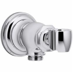 Kohler&reg; Artifacts&trade; K-72797 Wall-Mount Premium Metal Handshower Holder and Supply Elbow, G1/2-14 Hose Connection x 1/2-14 NPT, Polished Chrome