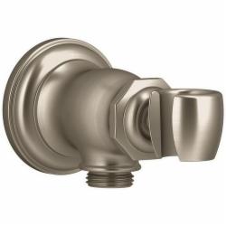 Kohler&reg; Artifacts&trade; K-72797 Wall-Mount Premium Metal Handshower Holder and Supply Elbow, G1/2-14 Hose Connection x 1/2-14 NPT, Vibrant Brushed Bronze