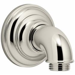 Kohler&reg; Artifacts&trade; K-72796 Wall-Mount Metal Supply Elbow, G1/2-14 Hose Connection x 1/2 inch NPT, Vibrant Polished Nickel