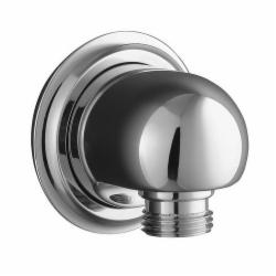 Kohler&reg; Forté&reg; K-355 Wall-Mount Brass Supply Elbow, G1/2-14 Hose Connection x 1/2 inch NPT, Polished Chrome