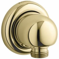 Kohler&reg; MasterShower&reg; K-9513 Wall-Mount Solid Brass Supply Elbow, G1/2-14 Hose Connection x 1/2 inch NPT, Polished Brass