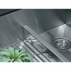 Kohler® Vault™ Under-Mount Large/Medium Double-Bowl Kitchen Sink with Rack, 35-1/2 inch x 21-1/4 inch x 9-5/16 inch