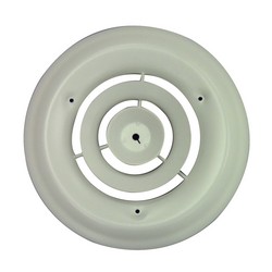 Metal-Fab Steel Round Ceiling Diffuser, 6 inch, White
