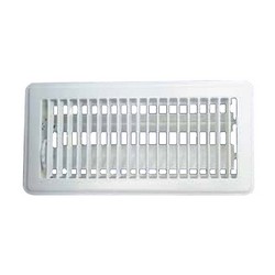 Metal-Fab Steel Stamped Floor Register, 4 inch x 10 inch, White