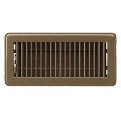 Usaire™ 1510D Steel Stamped Face Floor Register, 4 inch x 14 inch, Brown