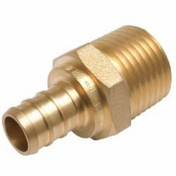 Nabco® Brass Lead-Free Adapter, 3/4 inch x 1/2 inch, PEX Barb x MPT