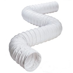 Deflect-o® PH45W Vinyl Round Flexible Duct, 4 inch x 5 ft