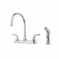 Price Pfister™ G136-500 Professional Grade Deck-Mount Two Handle Kitchen Faucet, 1.75 gpm, Polished Chrome