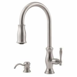 Price Pfister&trade; Ashfield&trade; GT529 1-Handle Professional Grade Deck-Mount Pull-Down Kitchen Faucet, 1.75 gpm, Stainless Steel