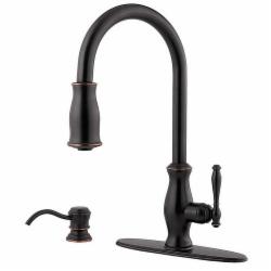 Price Pfister&trade; Ashfield&trade; GT529 1-Handle Professional Grade Deck-Mount Pull-Down Kitchen Faucet, 1.75 gpm, Tuscan Bronze