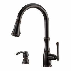 Pfister&reg; Wheaton&trade; 529 1-Handle Professional Grade Deck-Mount Pull-Down Kitchen Faucet, 1.8 gpm at 60 psi, Tuscan Bronze