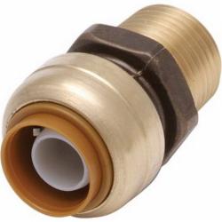 SharkBite® U116 Chrome Plated Forged Brass Reducing Connector, 1/2 inch x 3/4 inch, MNPT x MNPT