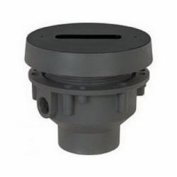 FinishLine™ 832 Adjustable Light-Duty PVC Floor Drain With Square Ring & Strainer, 3 inch x 4 inch, Hub, Polished Nickel Bronze