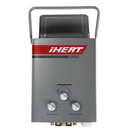 iHeat® AGL-5 Portable Tankless LPG Gas Water Heater, 34000 BTUH, 1.3 gpm